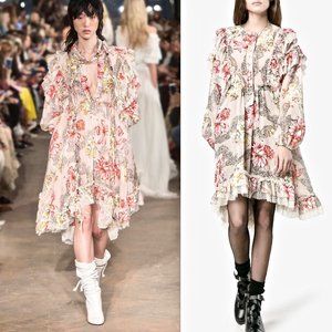 Philosophy di Lorenzo Serafini Floral Ruffle Dress